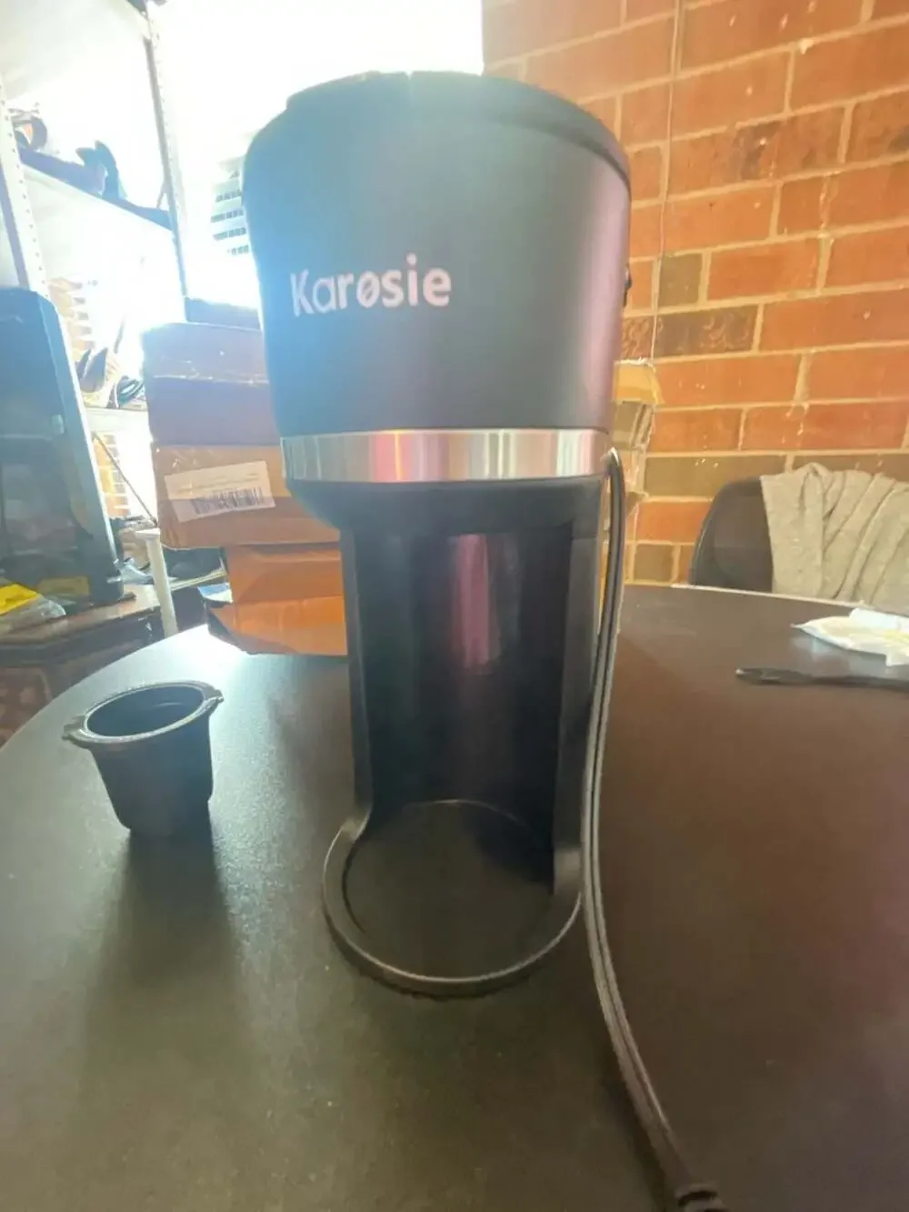 Karosie Small Single Serve Coffee Maker for K-Cup Pods and Ground Coffee